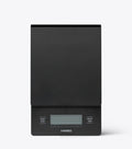 Black Hario digital scale on a white background